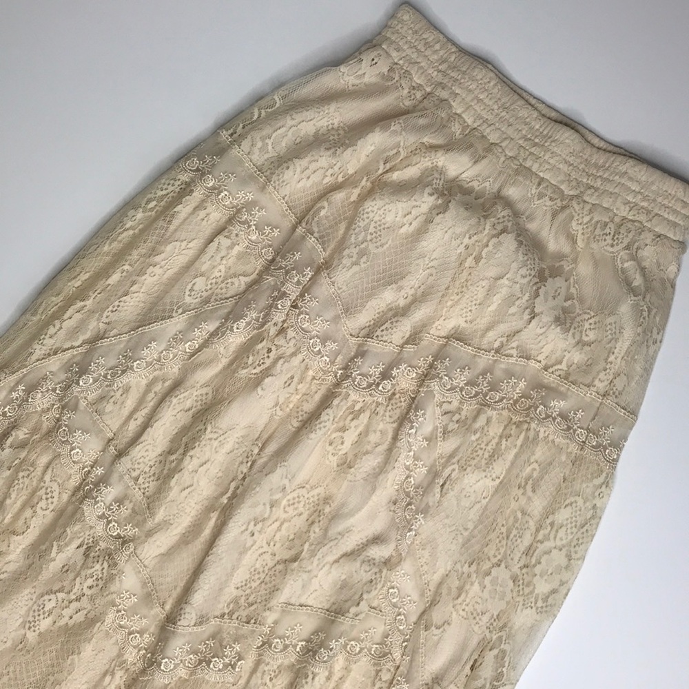 Ivory Lace Maxi Skirt